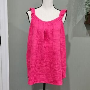 beachlunchlounge Pink‎ Size Medium Women's Bohemian Tank Top